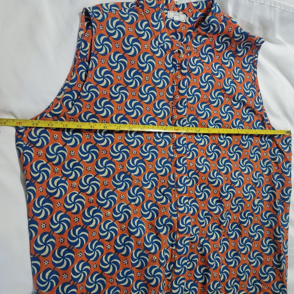 Zuri Carousel Sleeveless Dress 1X - Picture 3 of 6